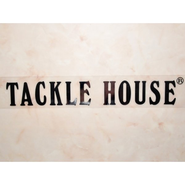 画像1: タックルハウス カッティングステッカー：ミラーシルバー「TACKLE HOUSE」【ネコポス配送可】