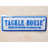 タックルハウス ワッペン：ライトブルー「TACKLE HOUSE」【ネコポス配送可】