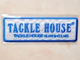 タックルハウス ワッペン：ライトブルー「TACKLE HOUSE」【ネコポス配送可】