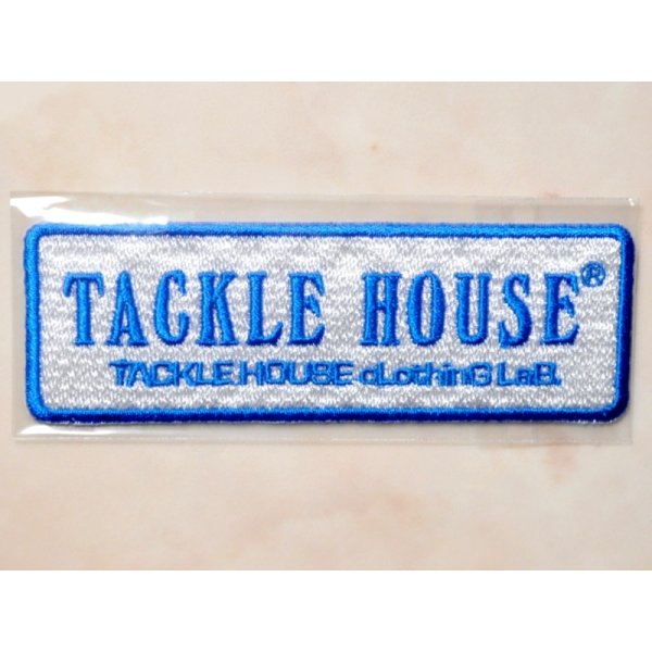 画像1: タックルハウス ワッペン：ライトブルー「TACKLE HOUSE」【ネコポス配送可】