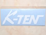 タックルハウス カッティングステッカー：ホワイト「K-TEN」【ネコポス配送可】