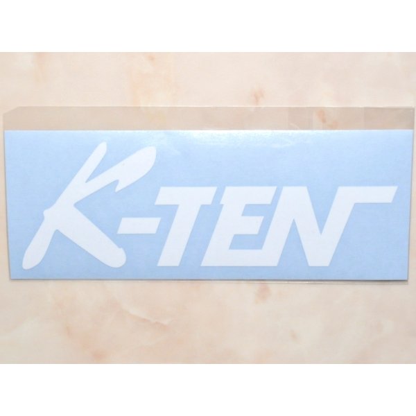 画像1: タックルハウス カッティングステッカー：ホワイト「K-TEN」【ネコポス配送可】