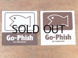 Go-Phish ゴーフィッシュ フィッシュステッカー2枚入り：ブラウン【ネコポス配送可】