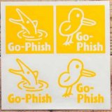 Go-Phish ゴーフィッシュ 50mm イラストカッティングステッカー：イエロー【ネコポス配送可】